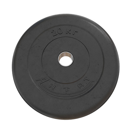 Тренировочный блин 31 мм Антат черный 20 кг