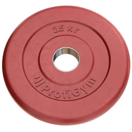 Тренировочный диск Profigym 25 кг 51 мм цветной