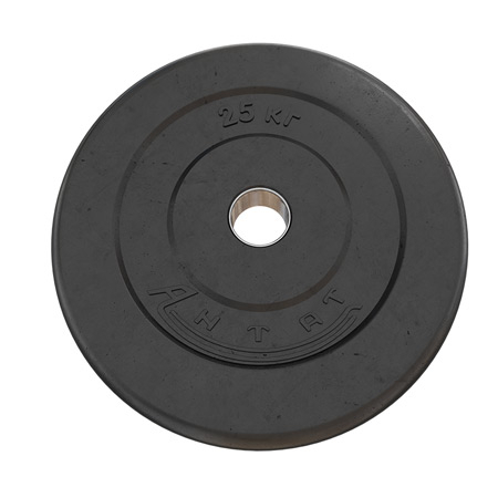 Тренировочный блин 26 мм Антат черный 25 кг