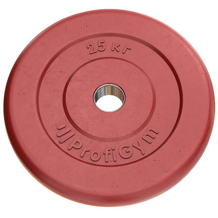 Тренировочный диск Profigym 25 кг 26 мм цветной